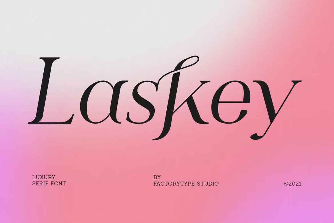 Przykład czcionki Laskey Italic